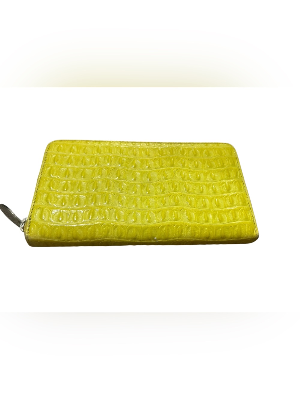 Furla Yellow Croc-Embossed Zip Wallet - Picture 2 of 5